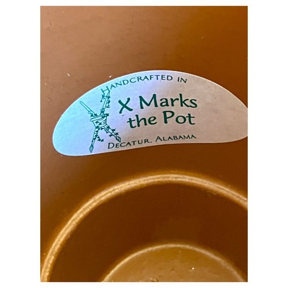 Sublime Handpainted TERRACOTTA VASE Planter Pot Wraparound Flowers Glazed 7.5" T - Picture 14 of 16